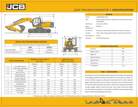 jcb excavators price list